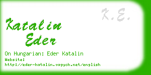 katalin eder business card